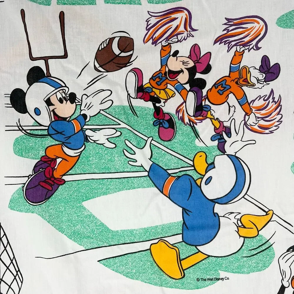 90s Disney Sports Twin Sheet Set 1990s Vintage